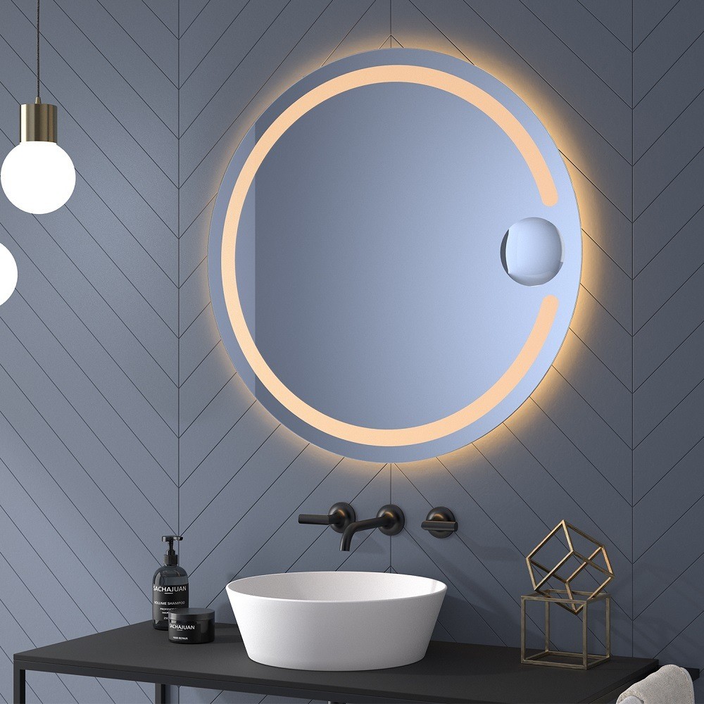 Espejos de baño con luz incorporada para una decoración minimalista y  moderna