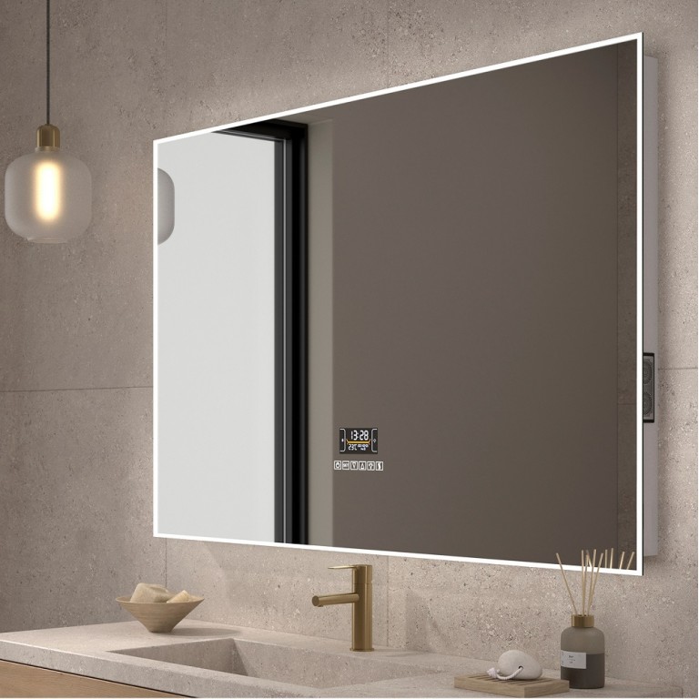 Espejo Baño Luz Led Display Digital 60x 80 Hora Temperatura