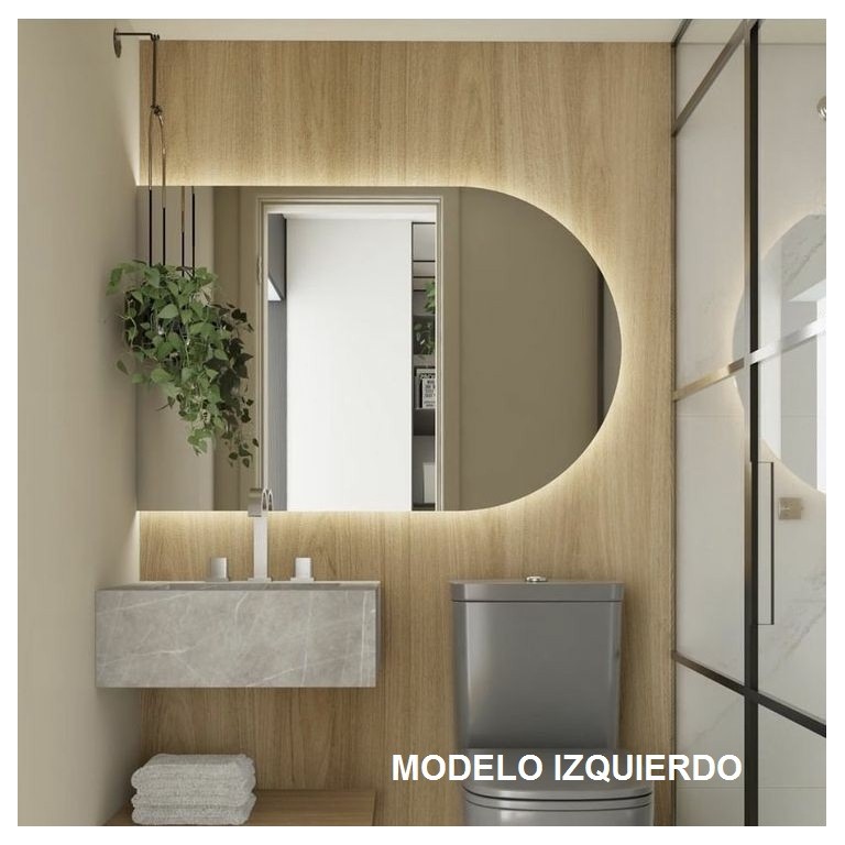 Espejo de baño con luz LED Slim antivaho 80x120 cm