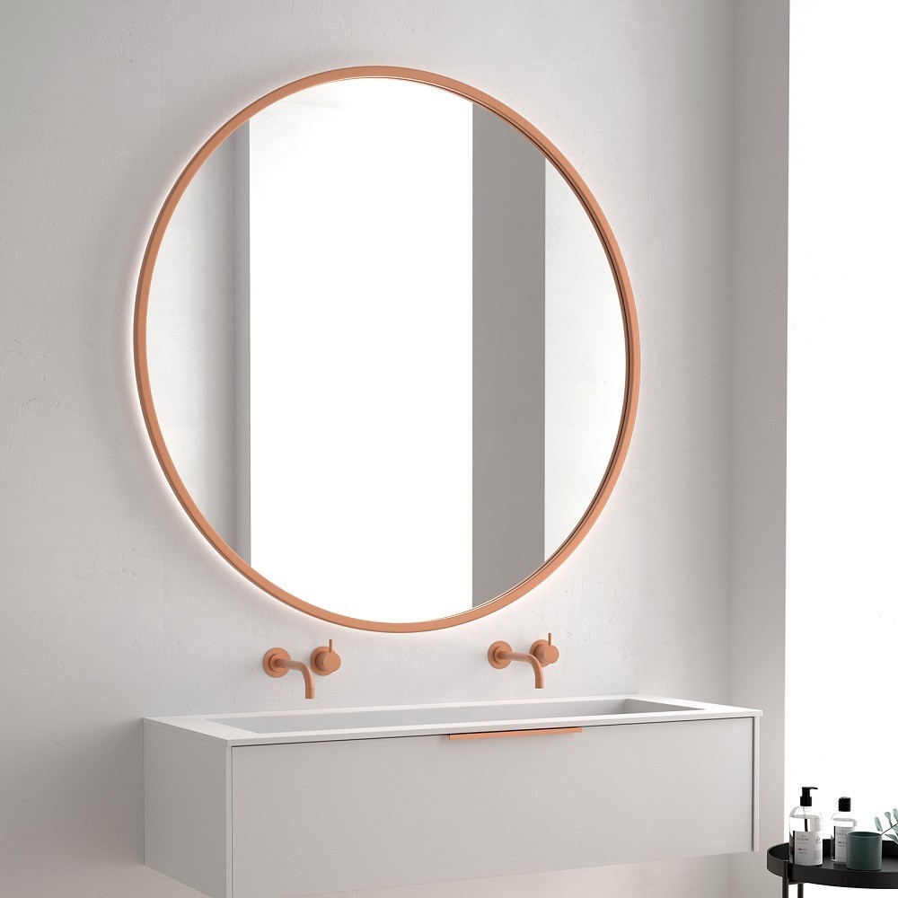 Specchio Ad Arco Retroilluminato Cornice Color Rame | CENTRO ESPEJOS