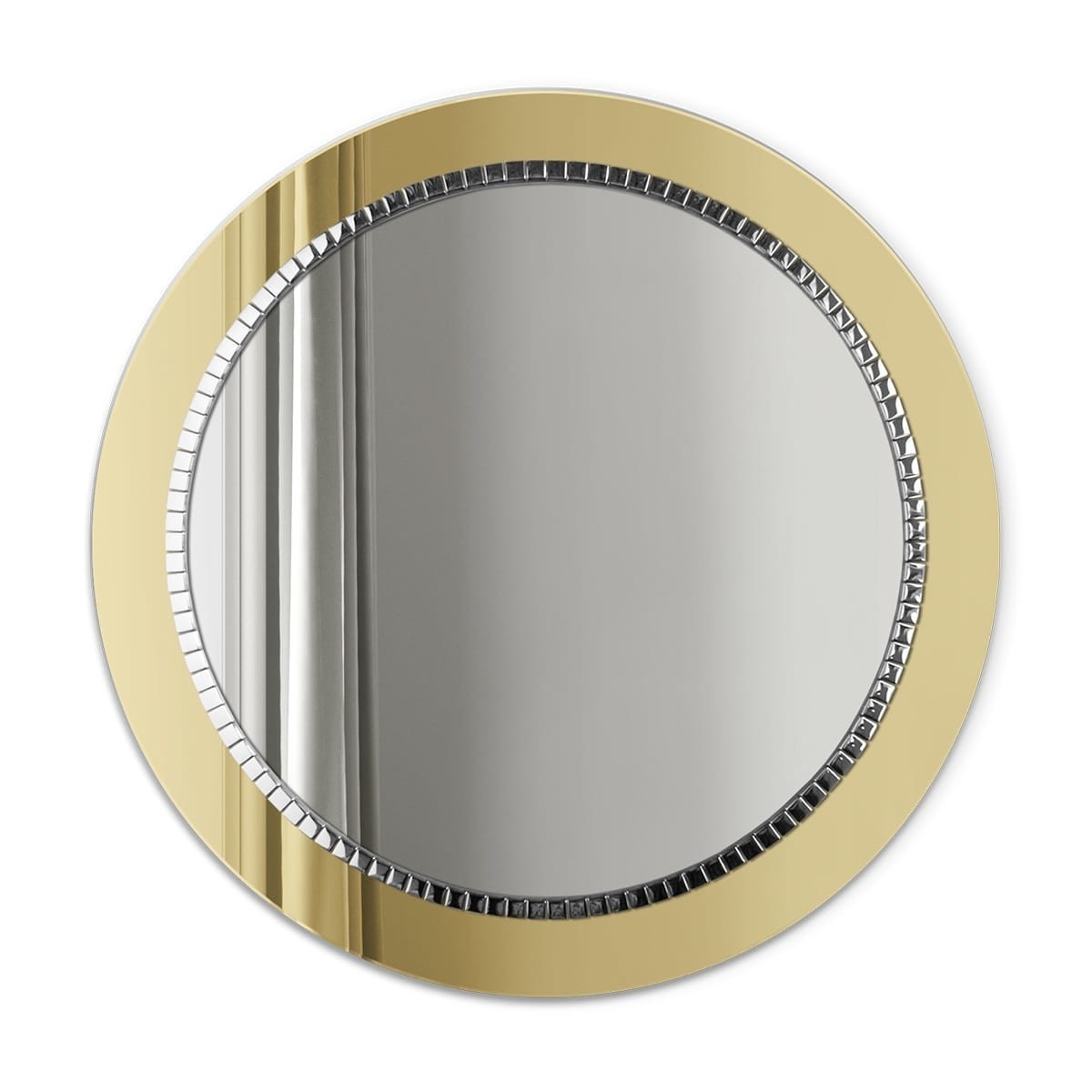 Espejo redondo vintage marco dorado 76cm