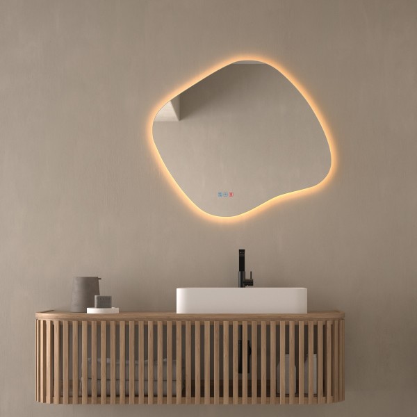 Espejo Asimétrico Retroiluminado Para Baño