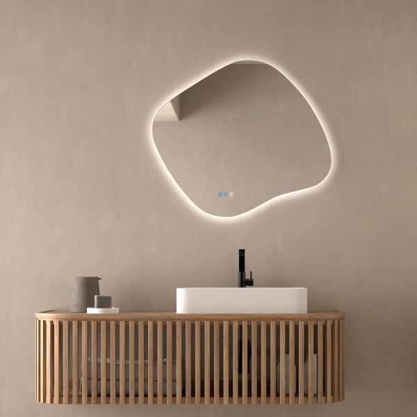 Espejo Asimétrico Retroiluminado Para Baño