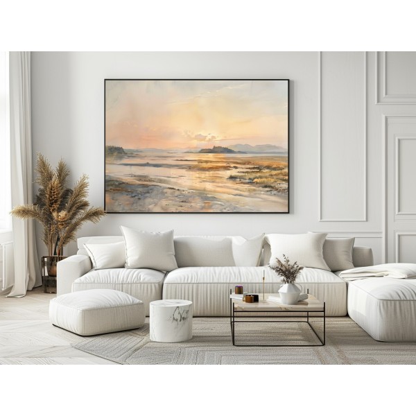 Pintura Paisaje Acuarela Serene Waters