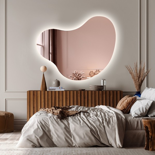 Espejo Para Dormitorio Retroiluminado Oro Rosa