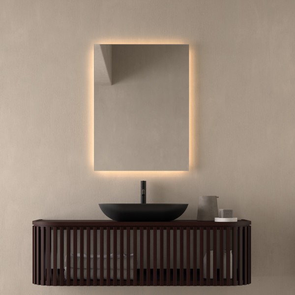 Espejo Rectangular Retroiluminado Para Baño