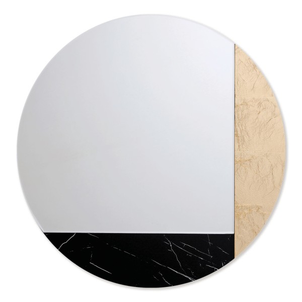 Espejo Redondo Moderno Black Marble